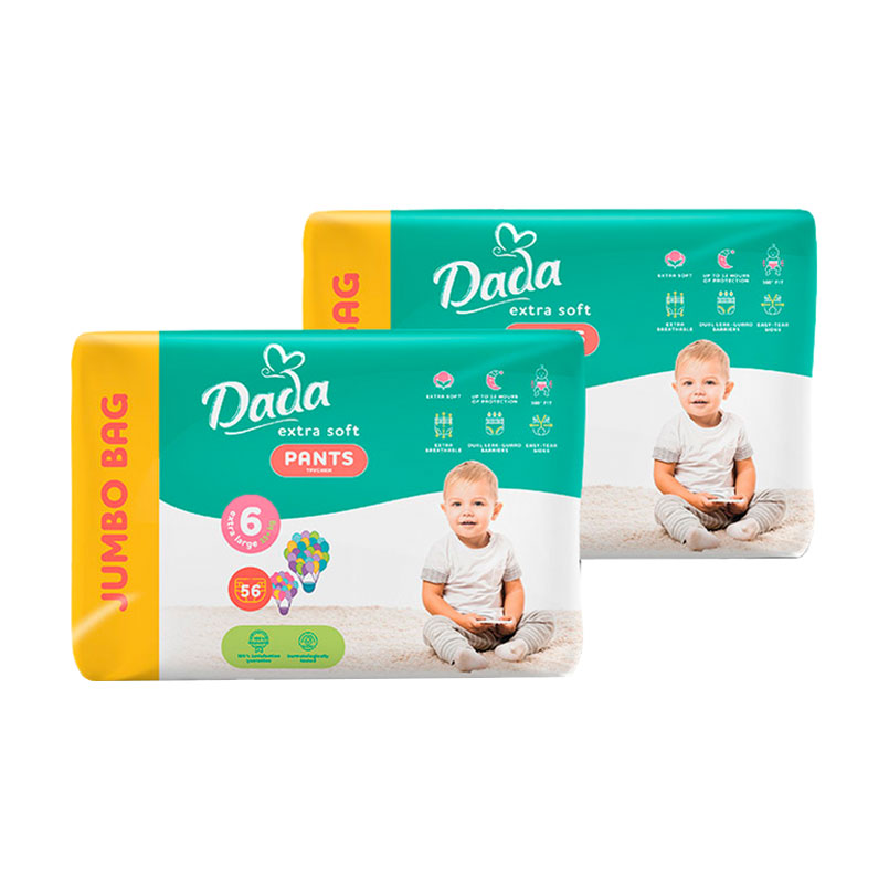 Уцінка! Трусики-підгузки Dada Extra Soft розмір 6 XL (15+ кг), 2*56 шт